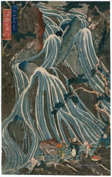  ukiyo - Die Kirifuri fällt einer der drei Wasserfälle 1847 Keisai Eisen Ukiyoye